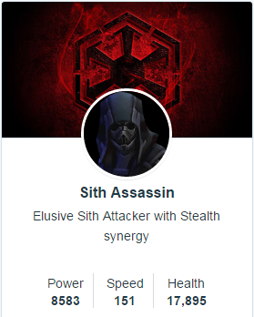 Sith Assassin mods - SWGoH