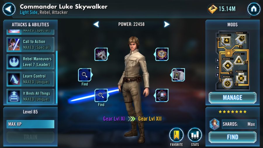 Commander Luke Skywalker - SWGoH