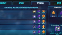 SWGoH - Territory Battles Rewards