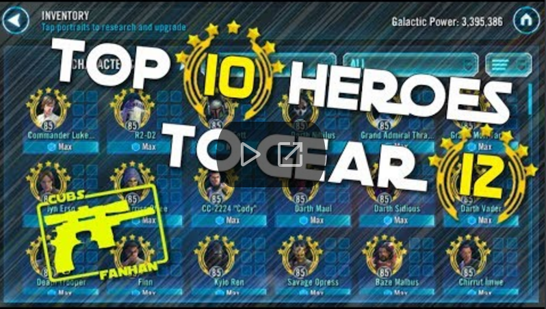 SWGoH - Top 10 to Gear 12