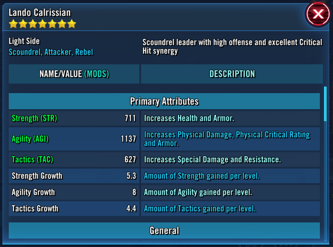 Swgoh How Much Is 40 Tactics In Physical Dmg