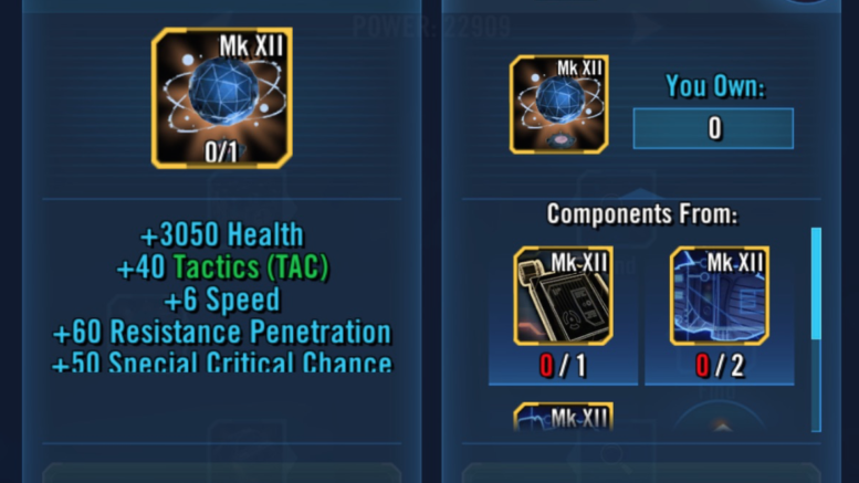 SWGoH - Gear 12