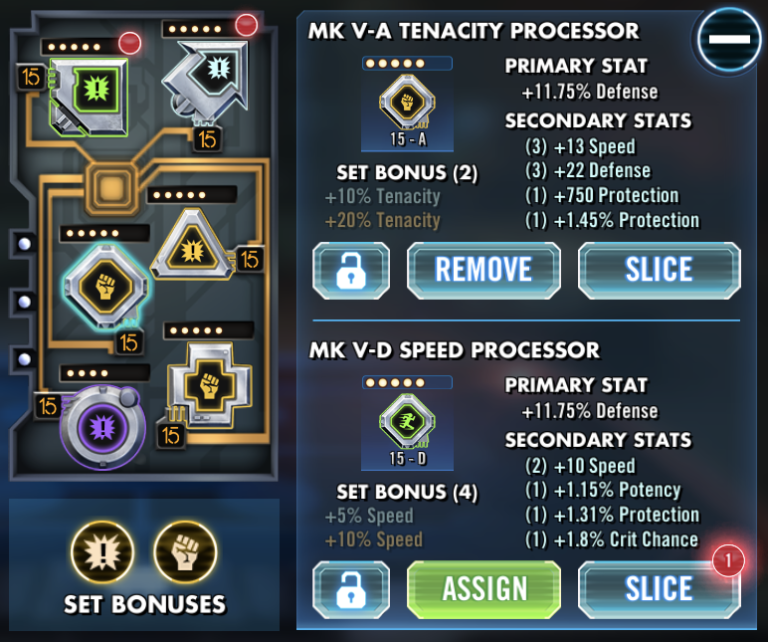 SWGoH 101 Mod Guide Mod Slicing How To & Mod Salvage
