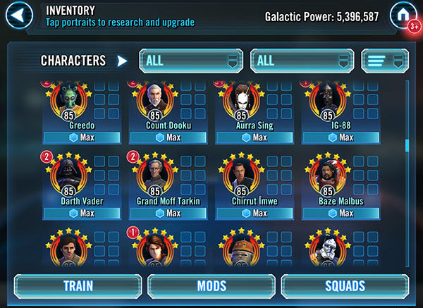 SWGoH - Gear 12 Finishers