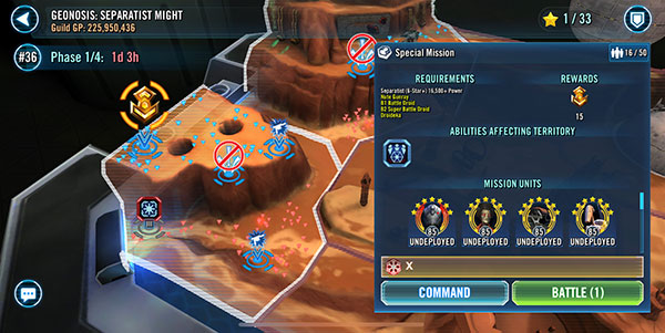 SWGoH - Geonosis Territory Battles