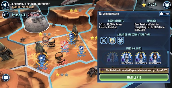 SWGoH - Geonosis Territory Battle