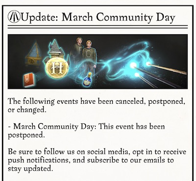 HPWU Cancels Community Day