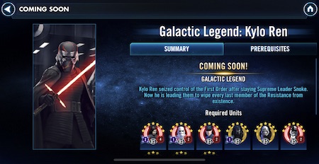 Galactic Legend Kylo Ren Requirements