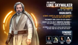 Jedi Meister Luke Skywalker Walkthrough Leitfaden Swgoh
