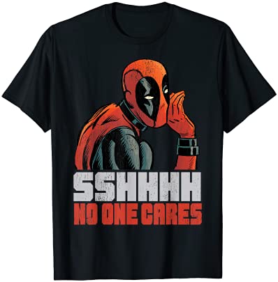 Marvel Deadpool SSHHHH No One Cares Whisper T-Shirt