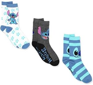 Lilo & Stitch Womens 3 pack Crew Socks (Teen/Adult)