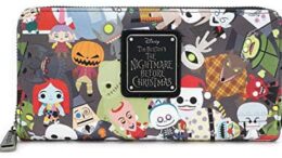 Loungefly x Nightmare Before Christmas Chibi Character Print Zip-Around Wallet