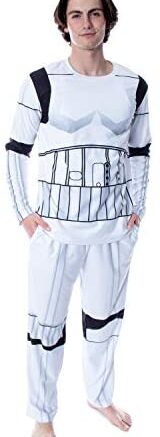 Star Wars Men’s Stormtrooper Costume Pajamas Long Sleeve Shirt And Pants Loungewear Sleep Set