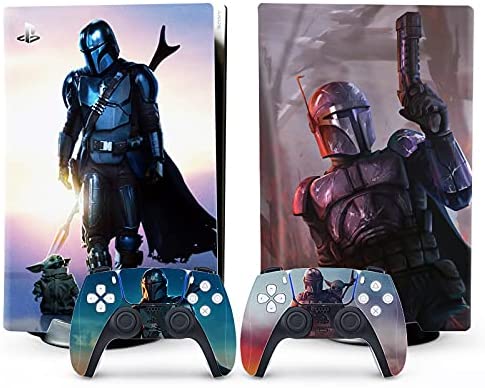 Game Console and Controller Skins and Wraps for PS5 Disc Version, Durable Scratch Resistant Bubble-Free Stitckers for Playstation5 Disk Edition