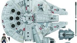 Star Wars Mission Fleet Han Solo Millennium Falcon 2.5-Inch-Scale Figure and Vehicle, Toys for Kids Ages 4 and Up