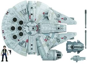 Star Wars Mission Fleet Han Solo Millennium Falcon 2.5-Inch-Scale Figure and Vehicle, Toys for Kids Ages 4 and Up