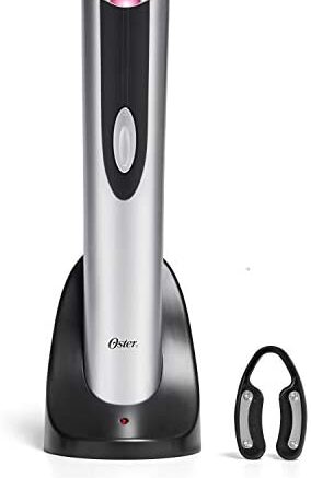 Oster Cordless Electric Wine Bottle Opener with Foil Cutter, FFP – FPSTBW8207-S-AMZ, Silver, One