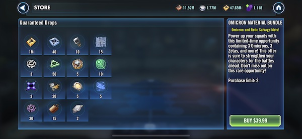 Omicron Bundle - SWGoH