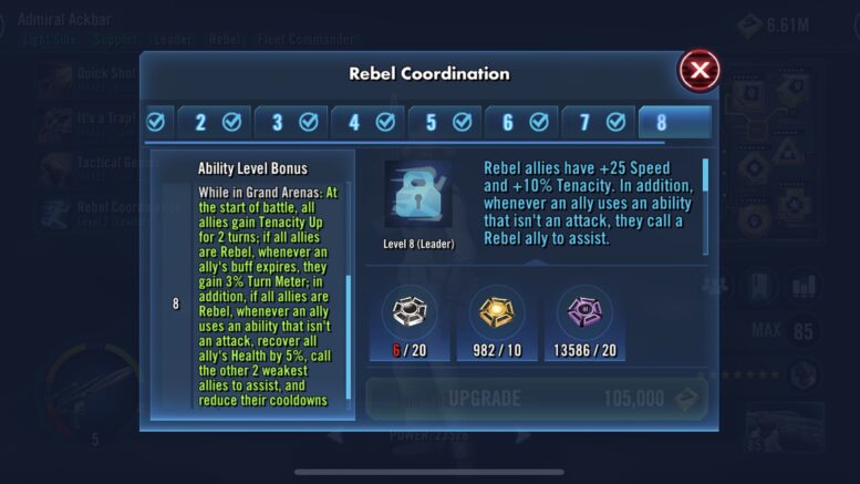 Admiral Ackbar Omicron - SWGoH