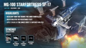 MG-100 StarFortress SF-17 - SWGoH