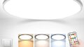 GINESBE Flush Mount Ceiling Light Fixture,12 Inch 24 W, 2200LM Multi Color Adjustable Ceiling Light for Kitchen Bathroom Bedroom，3 Color Temperatures in One (3000k/4000k/6500k)