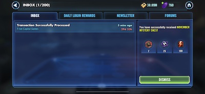 SWGoH Web Store Daily Prize