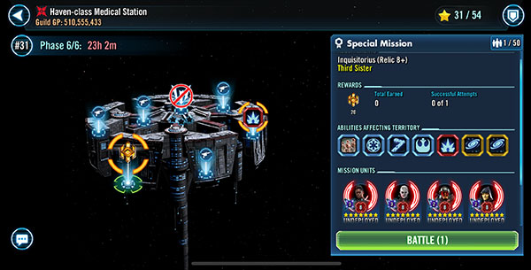 SWGoH RotE TB - Phase 4 Special Mission with Third Sister