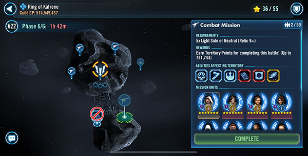 Rise of the Empire Territory Battle - Phase 5 Ring of Kafrene - SWGoH