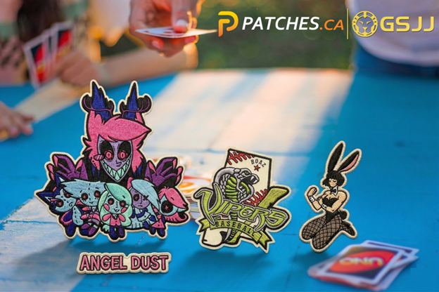 Embroidered patches inspired by gaming and pop culture